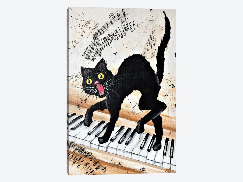 Black Cat by Lena Smirnova 1-piece Canvas Print