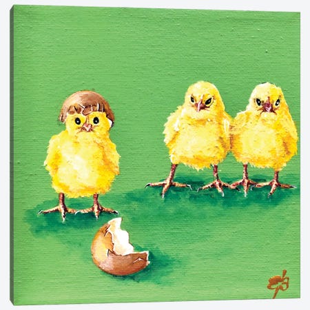 3 Chicks Canvas Print #LSV239} by Lena Smirnova Canvas Art