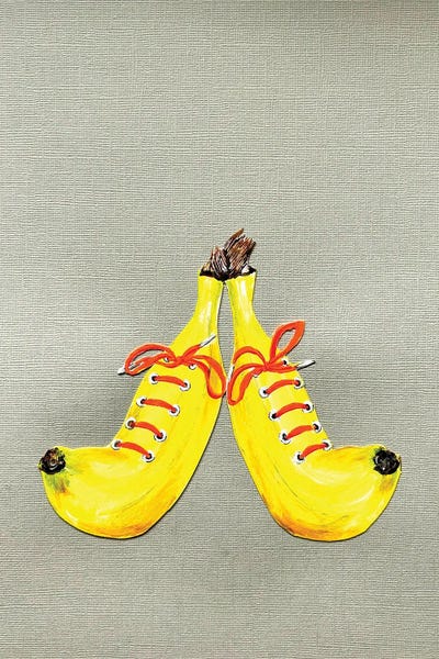 Sneakers: Banana Sneakers by Lena Smirnova