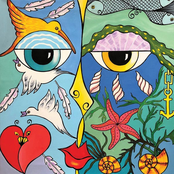 Lips: Kiss - Sky And Sea by Lena Smirnova