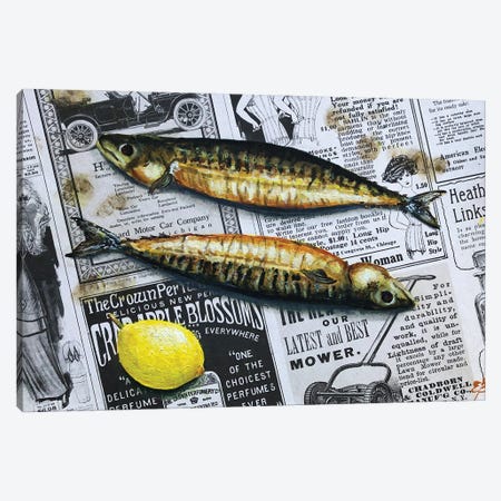 Holy Mackerel! It'S A Fish Day Today II Canvas Print #LSV60} by Lena Smirnova Canvas Art Print