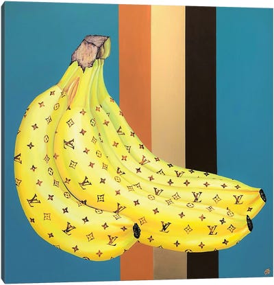 Louis Vuitton Bananas II Canvas Art Print - Preppy Pop Art