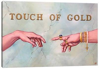 Touch Of Gold Canvas Art Print - Preppy Pop Art