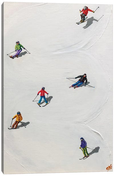 Piste I Canvas Art Print - Skiing Art