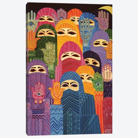 The Hands Of Fatima, 1989 Canvas Print #LSW13} by Laila Shawa Canvas Art Print