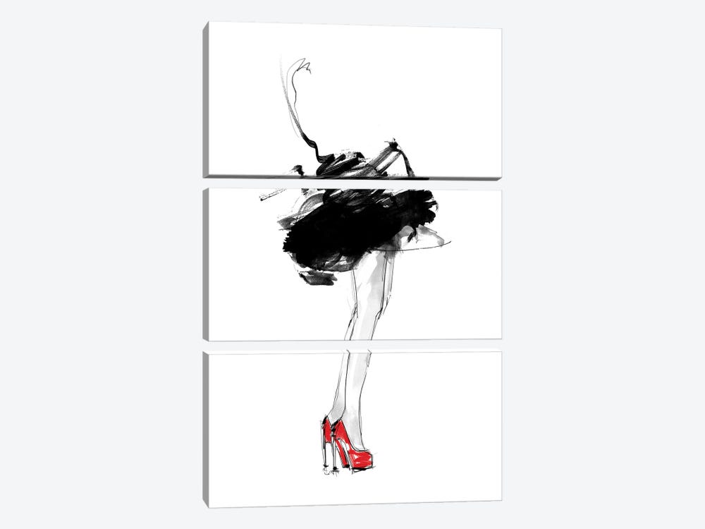 Red Shoes by Lotta Larsdotter 3-piece Canvas Art