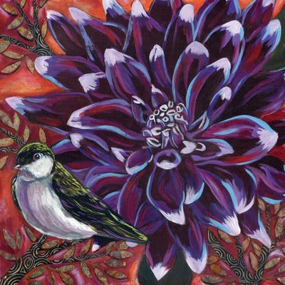 Violet Green I by Linnea Tobias framed canvas print