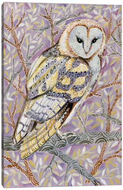 Winter Owl Canvas Art Print - Linnea Tobias