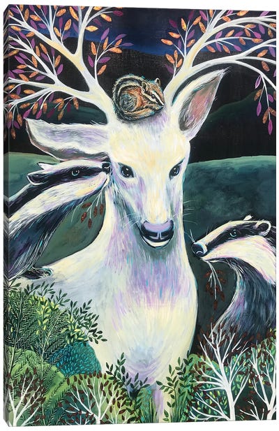 Deer Mother Canvas Art Print - Linnea Tobias