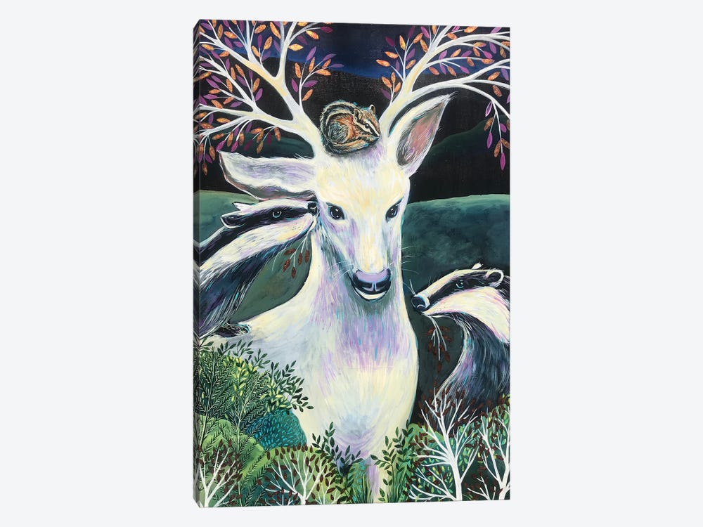 Deer Mother by Linnea Tobias 1-piece Canvas Print
