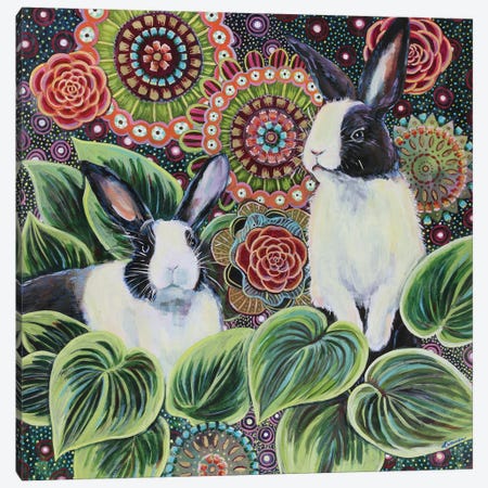 Dream Rabbits Canvas Print #LTB20} by Linnea Tobias Canvas Wall Art