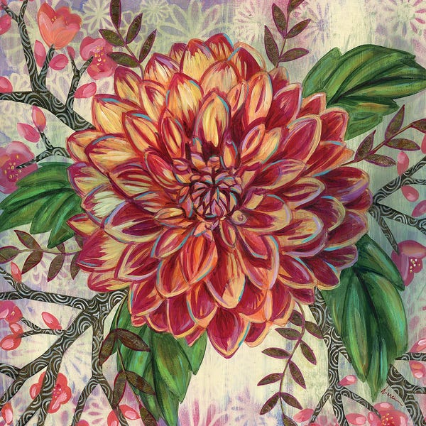 Dahlias: Elaines Dahlia by Linnea Tobias