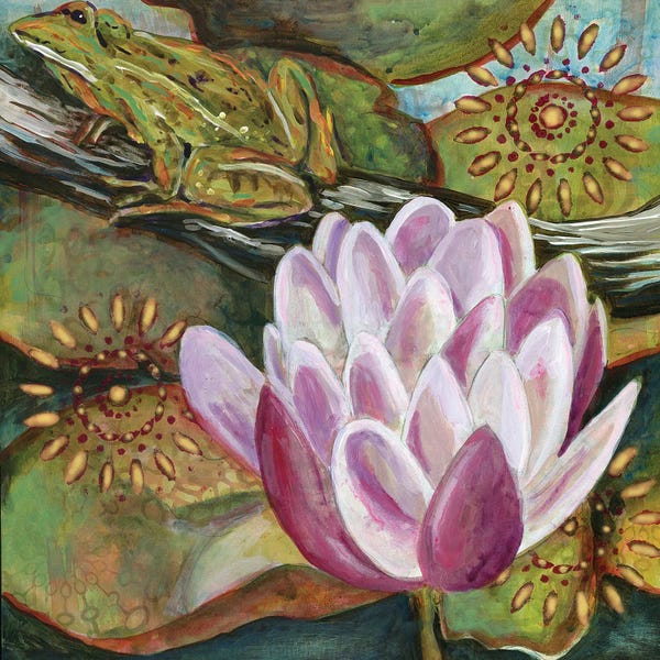 Lotuses: Frog I by Linnea Tobias