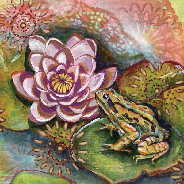 Lotuses: Frog III by Linnea Tobias