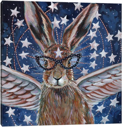 Angel Hare Canvas Art Print - Linnea Tobias