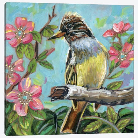 Great Crested Flycatcher Canvas Print #LTB43} by Linnea Tobias Canvas Art