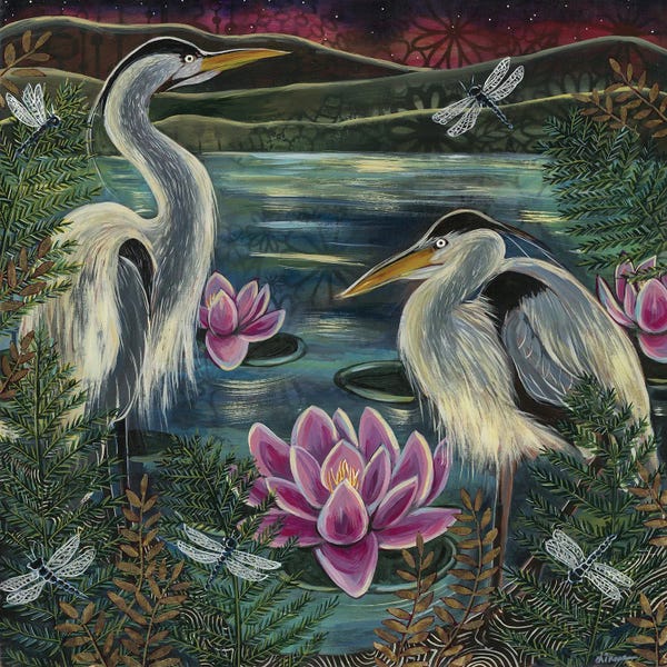 Lotuses: Lily Pond by Linnea Tobias