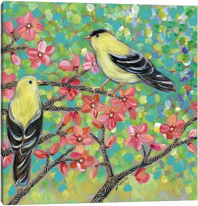 New Growth Canvas Art Print - Cherry Blossom Art