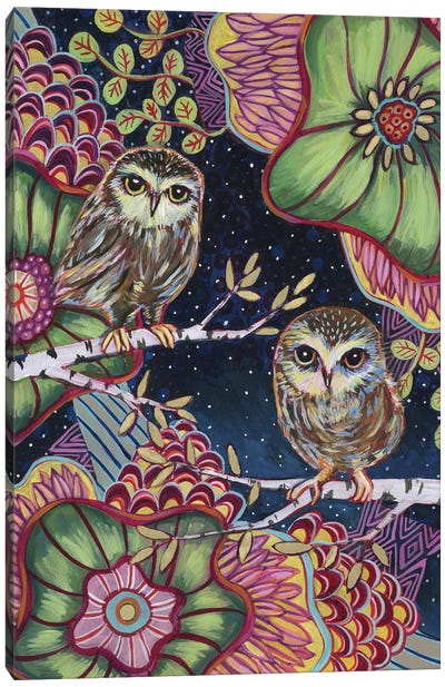 Night Owls Canvas Art Print - Linnea Tobias