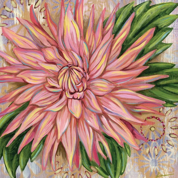 Floral Close-Ups: Pink Dahlia by Linnea Tobias