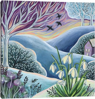 Snowdrops Canvas Art Print - Linnea Tobias