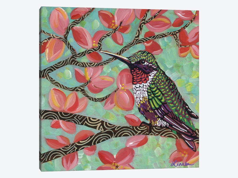 Spring Hummingbird I by Linnea Tobias 1-piece Canvas Art