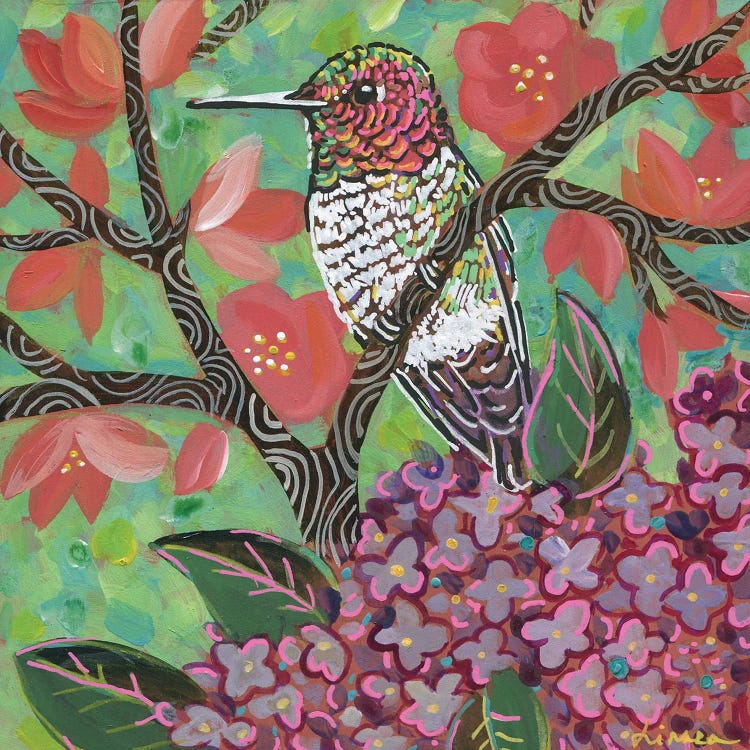 Spring Hummingbird II by Linnea Tobias wall art