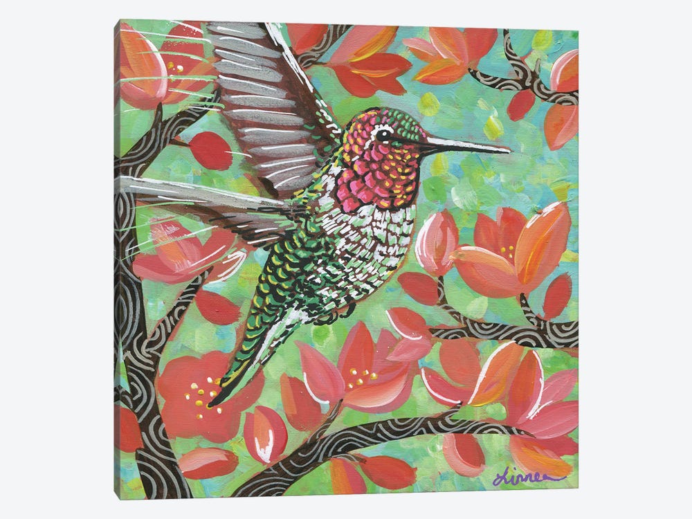 Spring Hummingbird III by Linnea Tobias 1-piece Canvas Wall Art