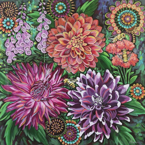 Dahlias: Summer Solstice by Linnea Tobias