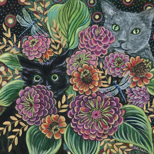 Dahlias: The Dragonfly Hunt by Linnea Tobias