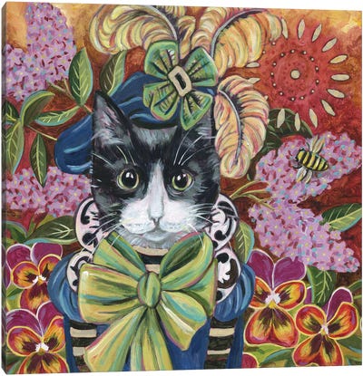 The Kitty From Lilac City Canvas Art Print - Linnea Tobias