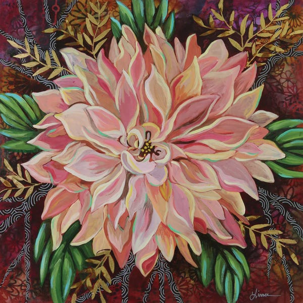 Floral Close-Ups: Cafe Au Lait Dahlia by Linnea Tobias