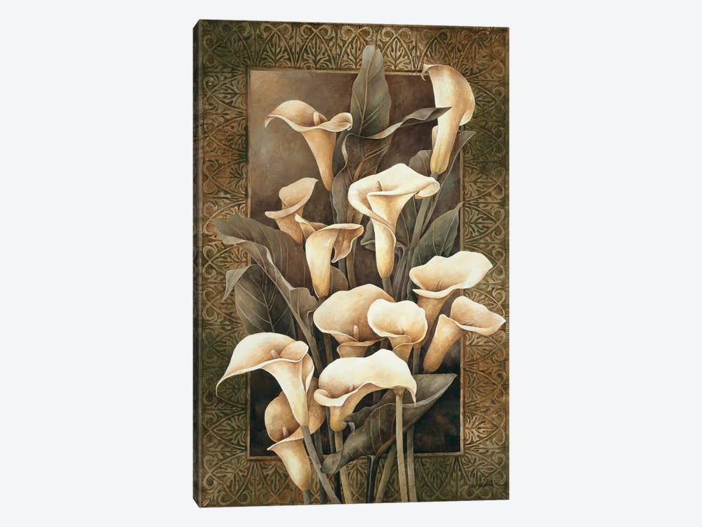 Golden Calla Lilies by Linda Thompson 1-piece Canvas Print