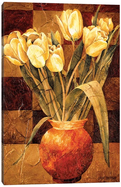 Checkered Tulips I Canvas Art Print