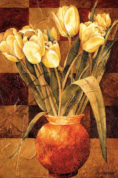 Linda Thompson: Checkered Tulips I by Linda Thompson