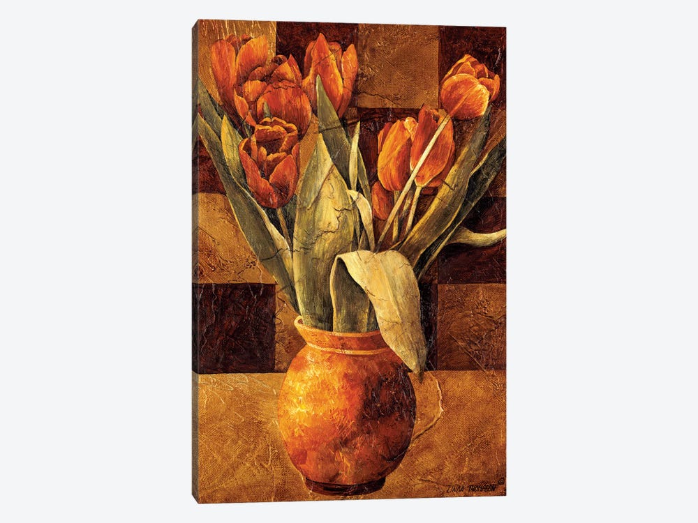 Checkered Tulips II by Linda Thompson 1-piece Art Print