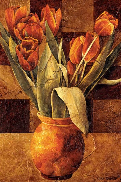 Linda Thompson: Checkered Tulips II by Linda Thompson