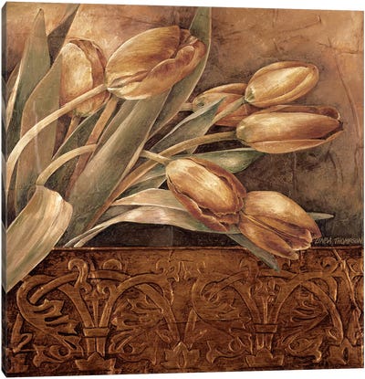 Copper Tulips II Canvas Art Print - Tulip Art