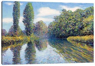 Summer On The Thames Canvas Art Print - Lee Tiller