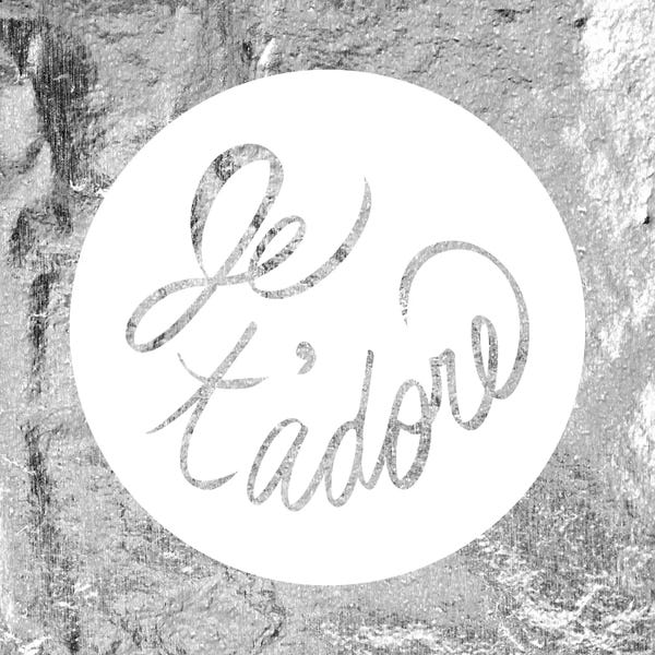 Silver: "Je t'adore" Gray by 5by5collective