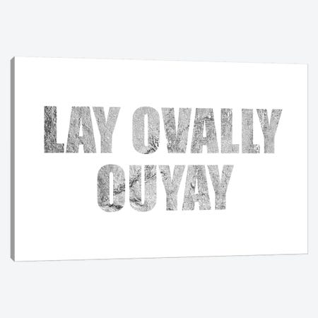 "Lay Ovally Ouvay" Silver Canvas Print #LTL27} by 5by5collective Art Print