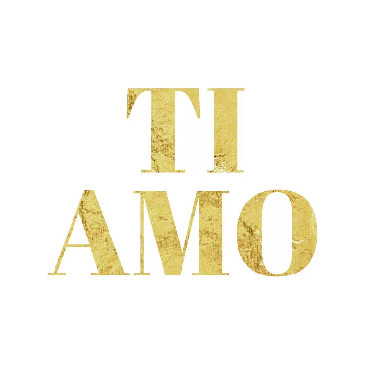 "Ti Amo" Yellow by 5by5collective wall art