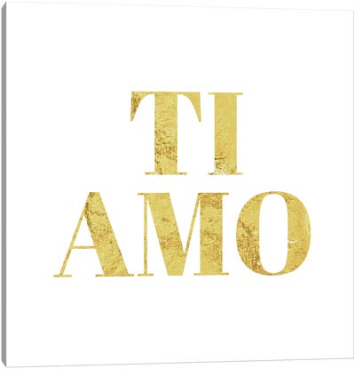 "Ti Amo" Yellow Canvas Art Print - Love International