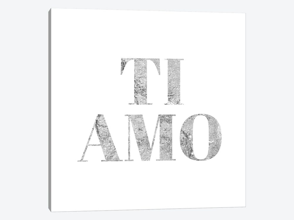 "Ti Amo" Gray by 5by5collective 1-piece Canvas Artwork