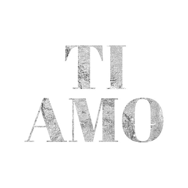 Silver: "Ti Amo" Gray by 5by5collective