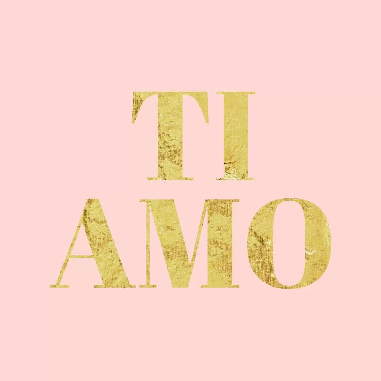 "Ti Amo" Yellow on Pink