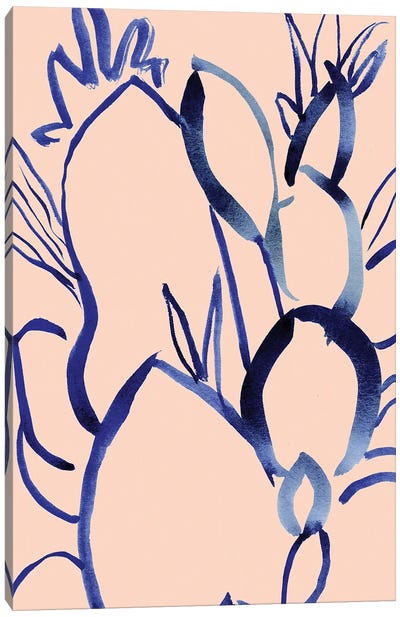 Ink Leaves Canvas Art Print - Christine Lindstrom