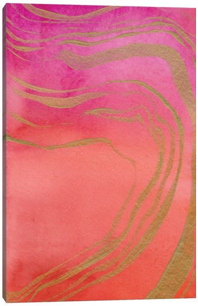 Magenta Orange Agate Canvas Art Print - Christine Lindstrom