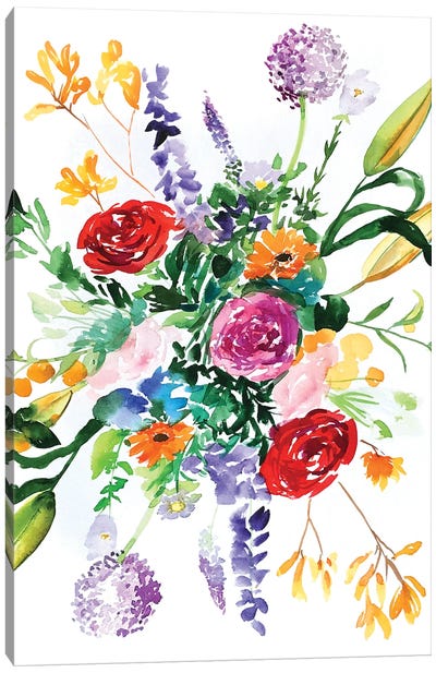 Flower Mandala Canvas Art Print - Christine Lindstrom