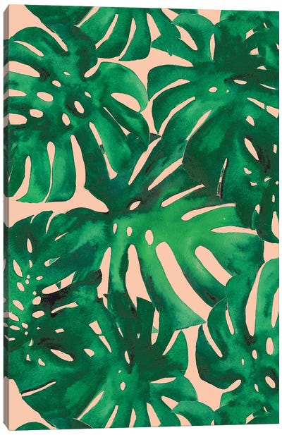 Monstera Leaves Canvas Art Print - Christine Lindstrom